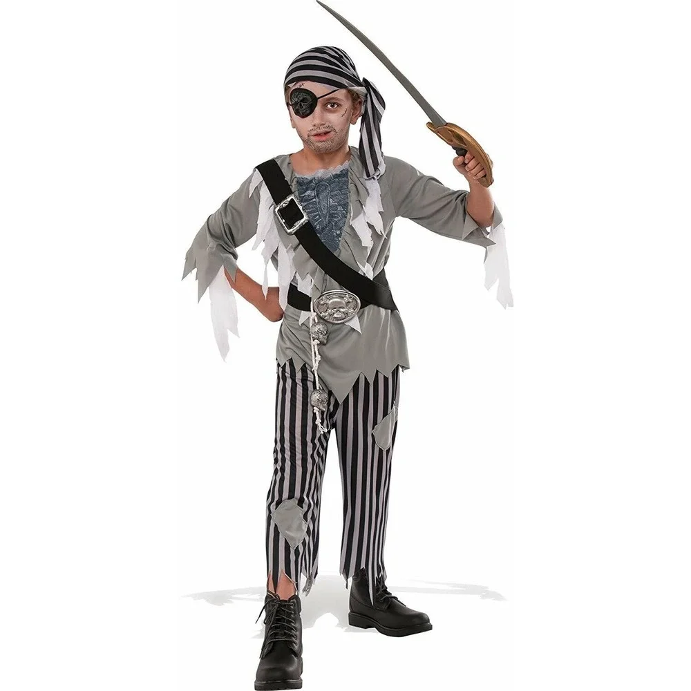 Boys Pirate Costume Size Medium  Ghostly Pirate Boy Rubies Halloween Child‎ New - Picture 8 of 8